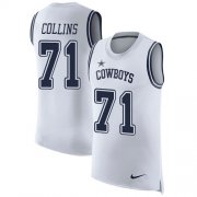 Wholesale Cheap Nike Cowboys #71 La'el Collins White Men's Stitched NFL Limited Rush Tank Top Jersey