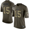 Wholesale Cheap Nike Chiefs #15 Patrick Mahomes Green Men's Stitched NFL Limited 2015 Salute to Service Jersey