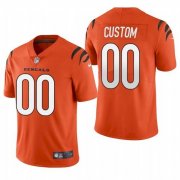 Wholesale Cheap Men's Cincinnati Bengals Customized 2021 New Orange Vapor Untouchable Limited Stitched Jersey