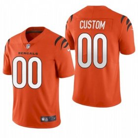 Wholesale Cheap Men\'s Cincinnati Bengals Customized 2021 New Orange Vapor Untouchable Limited Stitched Jersey