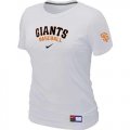 Wholesale Cheap Women's San Francisco Giants Nike Short Sleeve Practice MLB T-Shirt White