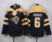 Wholesale Cheap Nike Rams #6 Johnny Hekker Navy Blue Player Pullover NFL Hoodie