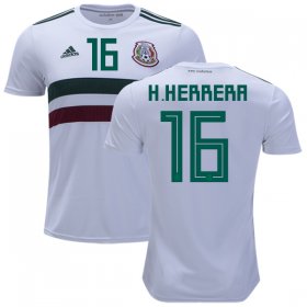 Wholesale Cheap Mexico #16 H.Herrera Away Kid Soccer Country Jersey