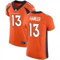 Wholesale Cheap Nike Broncos #13 KJ Hamler Orange Team Color Men's Stitched NFL Vapor Untouchable Elite Jersey