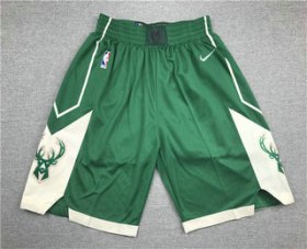 Wholesale Cheap Men\'s Milwaukee Bucks Green Stitched NBA Nike Swingman Shorts