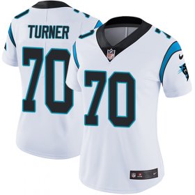 Wholesale Cheap Nike Panthers #70 Trai Turner White Women\'s Stitched NFL Vapor Untouchable Limited Jersey