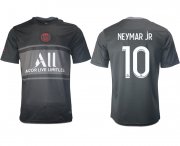 Wholesale Cheap Men 2021-2022 ClubParis Saint-GermainSecond away aaa version black 10 Soccer Jersey