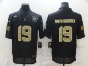 Wholesale Cheap Men's Pittsburgh Steelers #19 JuJu Smith-Schuster Black Camo 2020 Salute To Service Stitched NFL Nike Limited Jersey