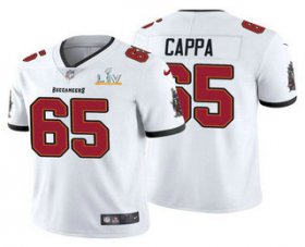 Wholesale Cheap Men\'s Tampa Bay Buccaneers #65 Alex Cappa White 2021 Super Bowl LV Limited Stitched NFL Jersey