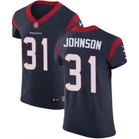 Wholesale Cheap Nike Texans #31 David Johnson Navy Blue Team Color Men\'s Stitched NFL Vapor Untouchable Elite Jersey