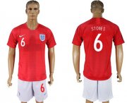 Wholesale Cheap England #6 Stones Away Soccer Country Jersey