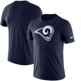 Wholesale Cheap Los Angeles Rams Nike Essential Logo Dri-FIT Cotton T-Shirt Navy