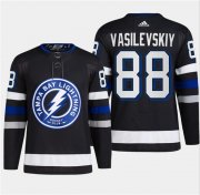 Cheap Men's Tampa Bay Lightning #88 Andrei Vasilevskiy Black 2024 Stadium Series Stitched Jersey