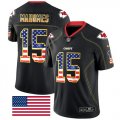 Wholesale Cheap Nike Chiefs #15 Patrick Mahomes Black Men's Stitched NFL Limited Rush USA Flag Jersey