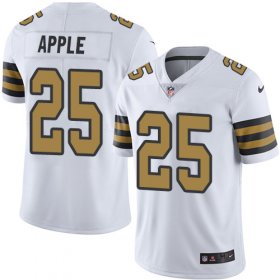 Wholesale Cheap Nike Saints #25 Eli Apple White Men\'s Stitched NFL Limited Rush Jersey