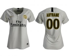Wholesale Cheap Women\'s Paris Saint-Germain Personalized Away Soccer Club Jersey