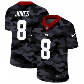 Cheap New York Giants #8 Daniel Jones Men\'s Nike 2020 Black CAMO Vapor Untouchable Limited Stitched NFL Jersey