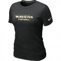 Wholesale Cheap Women's Nike Baltimore Ravens Sideline Legend Authentic Font T-Shirt Black