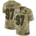 Wholesale Cheap Nike Bengals #97 Geno Atkins Camo Men's Stitched NFL Limited 2018 Salute To Service Jersey