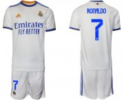 Wholesale Cheap Men 2021-2022 Club Real Madrid home white 7 Soccer Jerseys1