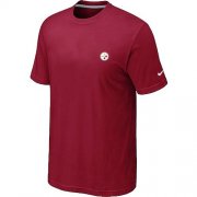 Wholesale Cheap Nike Pittsburgh Steelers Chest Embroidered Logo T-Shirt Red
