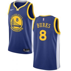 Wholesale Cheap Nike Warriors #8 Alec Burks Blue NBA Swingman Icon Edition Jersey