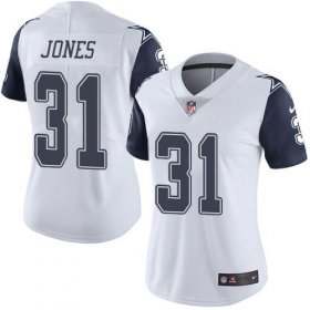 Wholesale Cheap Nike Cowboys #31 Byron Jones White Women\'s Stitched NFL Limited Rush Jersey