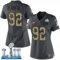 Wholesale Cheap Nike Eagles #92 Reggie White Black Super Bowl LII Women's Stitched NFL Limited 2016 Salute to Service Jersey