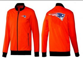 Wholesale Cheap NFL New England Patriots Team Logo Jacket Orange