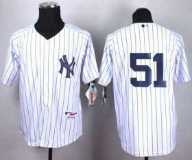 Wholesale Cheap Yankees #51 Bernie Williams White Cool Base Stitched MLB Jersey