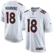 Wholesale Cheap Nike Broncos #18 Peyton Manning White Youth Stitched NFL Game Event Jersey