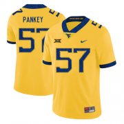Wholesale Cheap West Virginia Mountaineers 57 Adam Pankey Yellow College Football Jersey