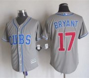Wholesale Cheap Cubs #17 Kris Bryant Grey Alternate Road New Cool Base Stitched MLB Jersey