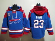 Wholesale Cheap Men's Buffalo Bills #23 Micah Hyde Blue Ageless Must Have Lace Up Pullover Hoodie
