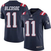 Wholesale Cheap Nike Patriots #11 Drew Bledsoe Navy Blue Men's Stitched NFL Limited Rush Jersey