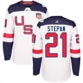 Wholesale Cheap Team USA #21 Derek Stepan White 2016 World Cup Stitched NHL Jersey