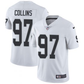 Wholesale Cheap Nike Raiders #97 Maliek Collins White Men\'s Stitched NFL Vapor Untouchable Limited Jersey