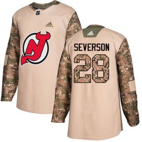 Wholesale Cheap Adidas Devils #28 Damon Severson Camo Authentic 2017 Veterans Day Stitched NHL Jersey