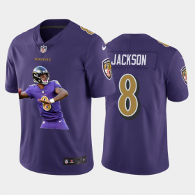 Cheap Baltimore Ravens #8 Lamar Jackson Nike Team Hero 5 Vapor Limited NFL Jersey Purple
