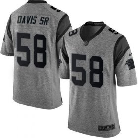 Wholesale Cheap Nike Panthers #58 Thomas Davis Sr Gray Men\'s Stitched NFL Limited Gridiron Gray Jersey