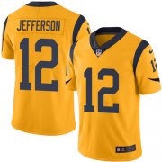 Wholesale Cheap Nike Rams #12 Van Jefferson Gold Men's Stitched NFL Limited Rush Jersey