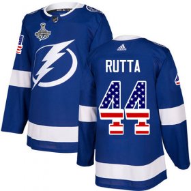 Cheap Adidas Lightning #44 Jan Rutta Blue Home Authentic USA Flag 2020 Stanley Cup Champions Stitched NHL Jersey