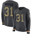 Wholesale Cheap Nike Buccaneers #31 Jordan Whitehead Anthracite Salute to Service Women's Stitched NFL Limited Therma Long Sleeve Jersey
