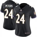 Wholesale Cheap Nike Ravens #24 Marcus Peters Black Alternate Women's Stitched NFL Vapor Untouchable Limited Jersey