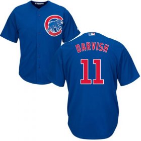 Wholesale Cheap Cubs #11 Yu Darvish Blue New Cool Base Stitched MLB Jersey