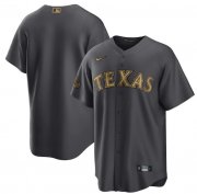 Wholesale Cheap Men's Texas Rangers Blank Charcoal 2022 All-Star Cool Base Stitched Baseball Jersey