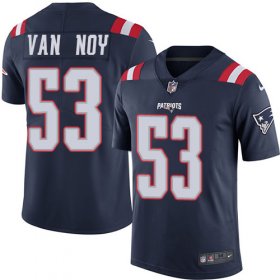 Wholesale Cheap Nike Patriots #53 Kyle Van Noy Navy Blue Men\'s Stitched NFL Limited Rush Jersey