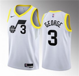 Wholesale Cheap Men\'s Utah Jazz #3 Keyonte George White 2023 Draft Association Edition Stitched Basketball Jersey