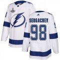 Cheap Adidas Lightning #98 Mikhail Sergachev White Road Authentic Youth 2020 Stanley Cup Champions Stitched NHL Jersey
