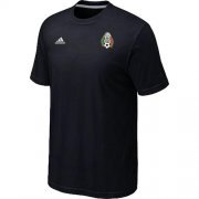 Wholesale Cheap Adidas Mexico 2014 World Small Logo Soccer T-Shirt Black